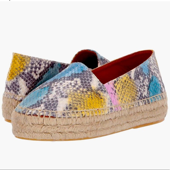 Kurt Geiger Shoes - Kurt Geiger Leather Snake Print Espadrilles